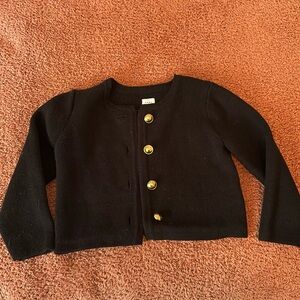 Black sweater with gold buttons - 2t Baby Gap